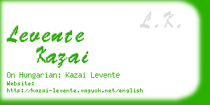 levente kazai business card